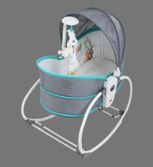 Mastela 5 in 1 Rocker, Bouncer Chair with Removable Bassinet 6037 (Gray)