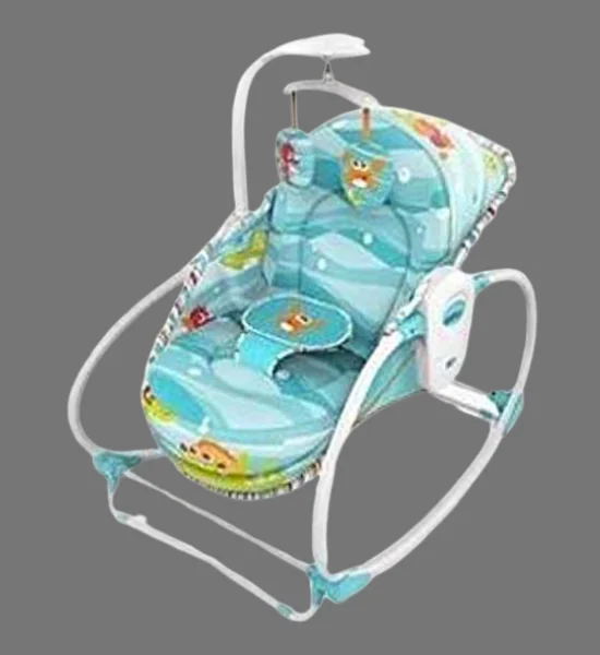 Mastela 5 in 1 Rocker, Bouncer Chair with Removable Bassinet 6038 (Blue) - Image 2