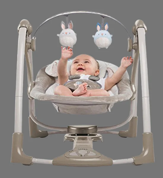 Ingenuity Power Adapt Portable Swing - Bingham Bunny - Image 2