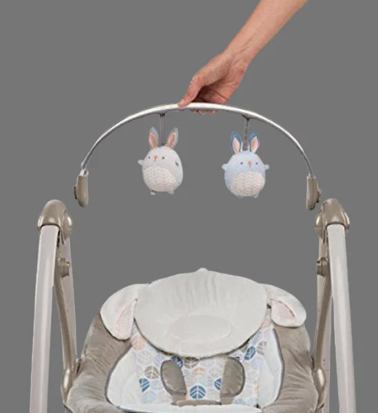Ingenuity Power Adapt Portable Swing - Bingham Bunny - Image 3
