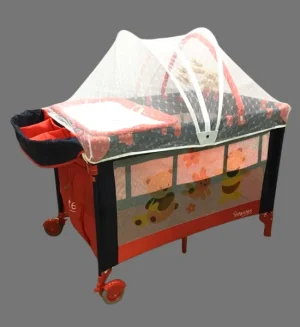 Infantes Baby Play Pen with Napper and Changer Taiwan (Red & Blue)