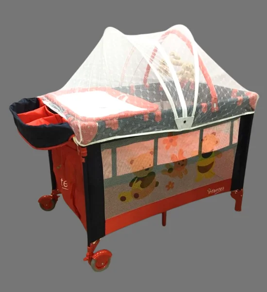 Infantes Baby Play Pen with Napper and Changer Taiwan (Red & Blue)