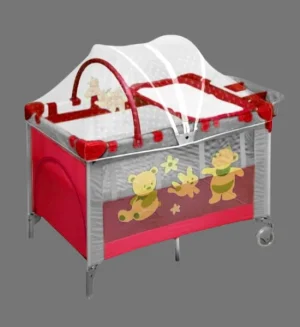 Infantes Baby Play Pen with Napper and Changer Taiwan (Red & Grey)