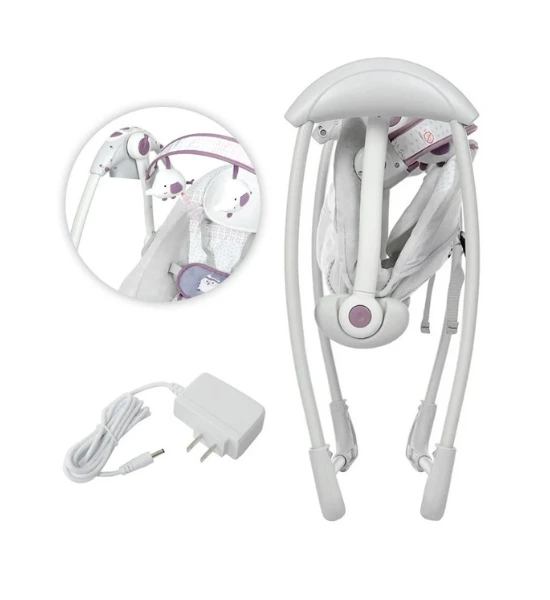 Mastela Deluxe Portable Swing Grey & Purple (6505) - Image 2