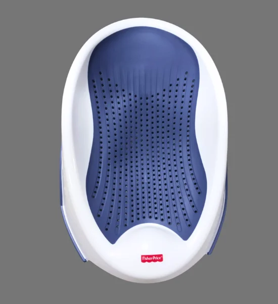 Comfortable Baby Bath Seat Fisher Price | Easy Drain, Lightweight & Safe Design - Blue