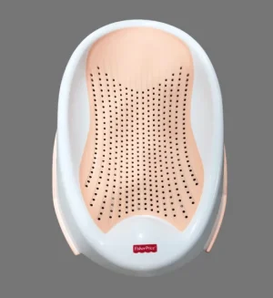 Comfortable Baby Bath Seat Fisher Price | Easy Drain, Lightweight & Safe Design - Pink