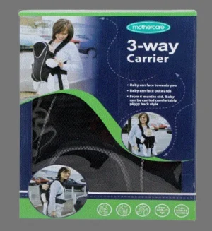 MotherCare 3-Way Baby Carrier (Black)