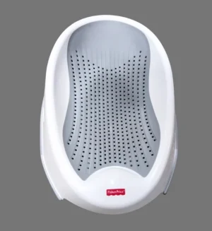 Comfortable Baby Bath Seat Fisher Price | Easy Drain, Lightweight & Safe Design - Grey
