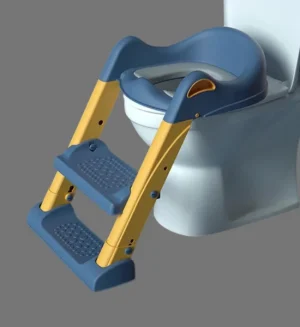 Baby Children Toilet Trainer with Stylish Step Ladder (Blue)