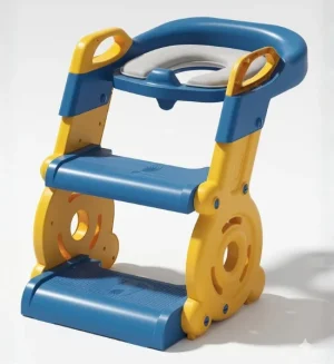 Premium Ladder Potty Training Seat for Kids – Adjustable Height & Anti-Slip Design (Blue)