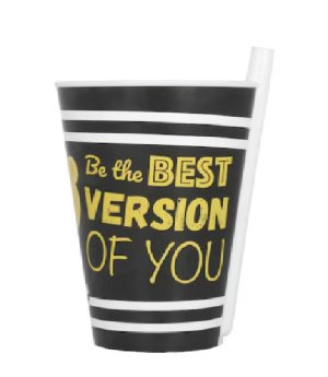 Titiz Yummy Straw Cup 400 ml BPA Free with attached Straw - AP-9124