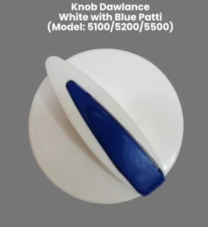 Knob (White with Blue Patti) for Dawlance Washing Machine Parts - KN-9