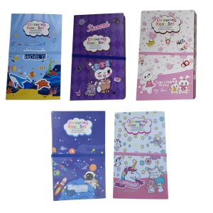 2-in-1 Colouring Book and Scratch Art Pad for Kids with 8 Colour Pencils - CD-908