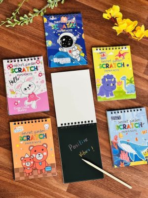 Secret Garden Scratch Art Notebooks with Colors - Colorful Fun on Every Page - CD-113
