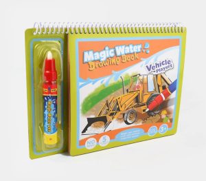 Magic Water Drawing Book with Pen - Reusable Vehicle Theme for Kids - LT3928