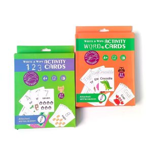 Reusable Write & Wipe Learning Flash Cards for Kids - Fun Educational Activity Set - 886