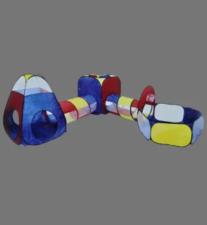 Mega 5-in-1 Kids Play Tent & Tunnel Set with Ball Pit & Basketball Fun - 3078
