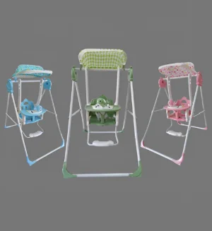 Baby Garden Swing with Music, Safety Belt & Shade (Indoor & Outdoor Use)