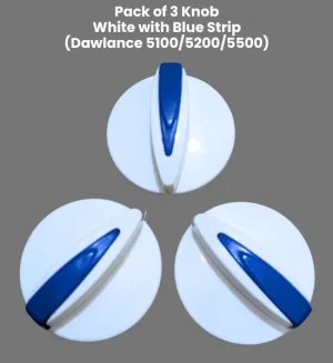 Pack of 3 Knob Dawlance (White with Blue Strip) Washing Machine Parts - P03DK-4