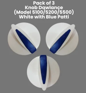 Pack of 3 Knob Dawlance (White with Blue) Washing Machine Parts - P03DK-4