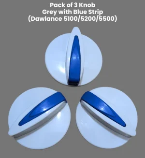 Pack of 3 Knob Dawlance (Grey with Blue Strip) Washing Machine Parts - P03DK-5