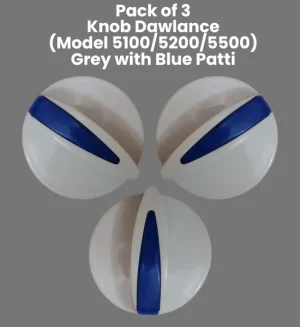 Pack of 3 Knob Dawlance (Grey with Blue) Washing Machine Parts - P03DK-5