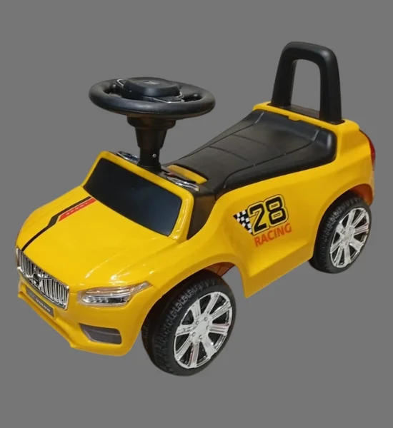 Kids Volvo Racing Ride-On Car - Perfect Indoor & Outdoor Fun (Yellow)