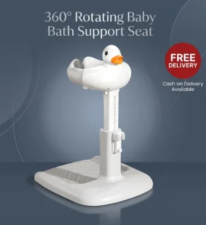 Adjustable Height Baby Shower Stand with Anti-Slip Base - Adorable Duck Design