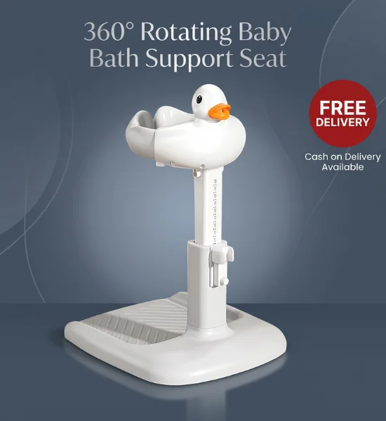 Adjustable Height Baby Shower Stand with Anti-Slip Base - Adorable Duck Design