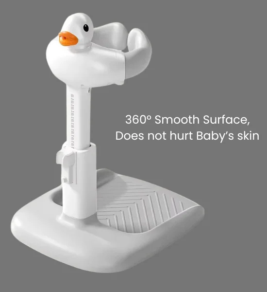 Adjustable Height Baby Shower Stand with Anti-Slip Base - Adorable Duck Design - Image 2