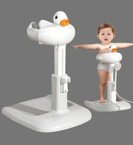 Adjustable Height Baby Shower Stand with Anti-Slip Base - Adorable Duck Design - Image 4
