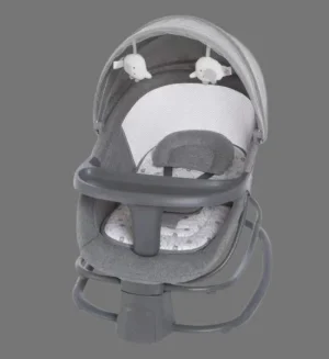 Mastela Deluxe 4in1 Multi-Functional Baby Bassinet/Swing with Tray & Canopy (Dark Grey)