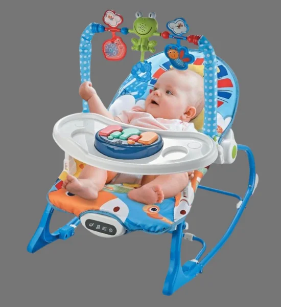 Joyous 4in1 Newborn to Toddler Rocker – Designed for Growing Babies (Blue)