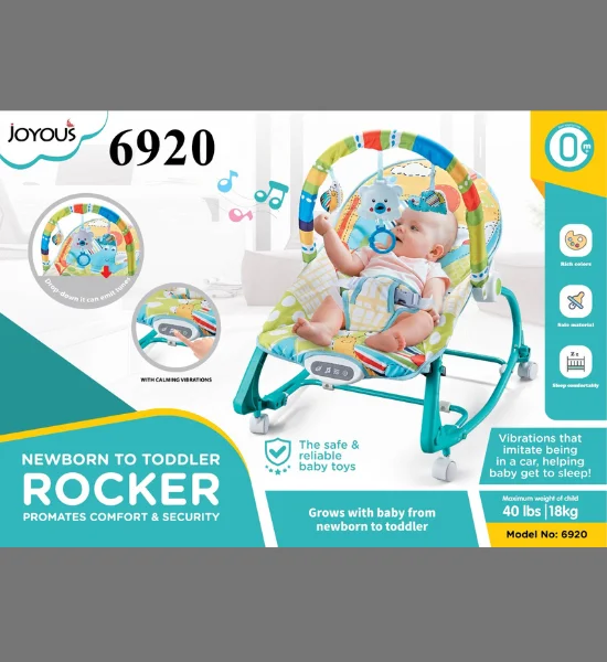 Joyous Newborn to Toddler Rocker with Music & Vibrations (Multi) - Image 2