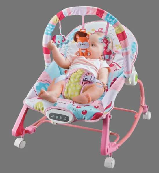 Joyous Newborn to Toddler Rocker with Music & Vibrations (Pink)