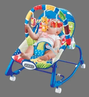 Joyous Newborn to Toddler Rocker with Music & Vibrations (Blue)