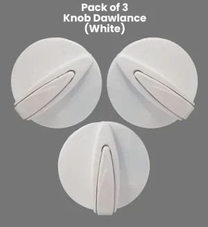 Pack of 3 Knob Dawlance (White) Washing Machine Parts – P03DK-3