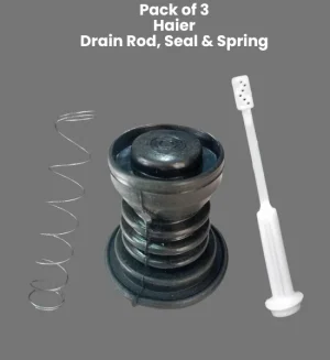 Pack of 3 Haier Drain Rod, Spring & Seal Washing Machine Parts – P03H-1