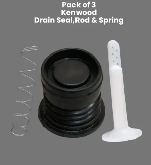 Pack of 3 Drain Set (Rod, Spring & Seal) for Kenwood Washing Machine Parts - P03KW-1