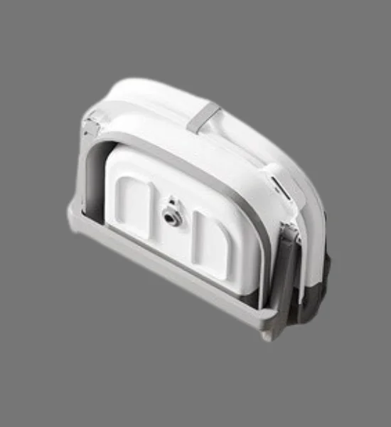 Folding Baby Bath Tub with Drain Plug - Lightweight & Durable 8180-Grey - Image 2