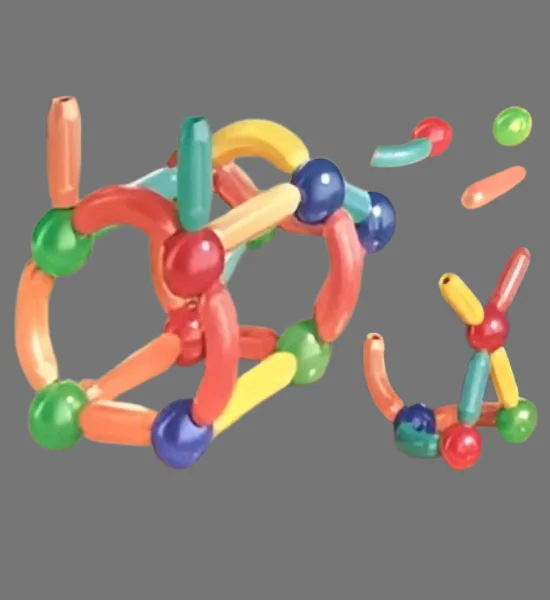 3D Magnetic Building Sticks & Balls Set - Creative Educational Toy for Kids (36 Pieces) - Image 2