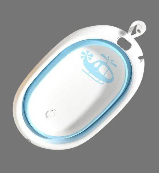 Portable Baby Bathing Tub - Space Saving & Easy Drain H416-Blue