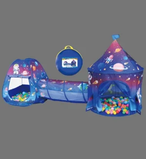 3-in-1 Space Adventure Kids Play Tent with Tunnel & Ball Pit - 3034