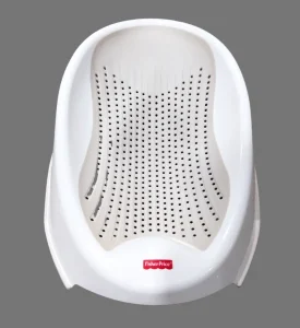 Comfortable Baby Bath Seat Fisher Price | Easy Drain, Lightweight & Safe Design - Beige