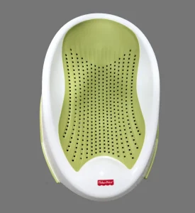 Comfortable Baby Bath Seat Fisher Price | Easy Drain, Lightweight & Safe Design - Green