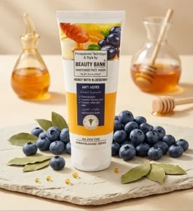 Beauty Bank Honey & Blueberry Whitening Face Wash - Anti-Aging & Deep Cleansing - BFW-03
