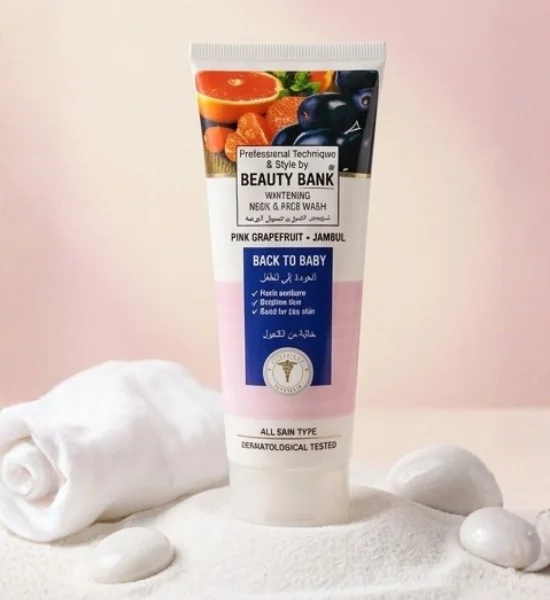 Beauty Bank Pink Grapefruit & Jambul Neck & Face Wash - Glow & Oil Control Formula - BFW-06 - Image 2