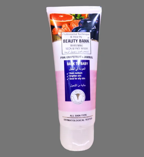 Beauty Bank Pink Grapefruit & Jambul Neck & Face Wash - Glow & Oil Control Formula - BFW-06 - Image 3