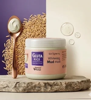 Gluta Rice Serum Burst Facial Mud Mask - Skin Tightening & Whitening Glow Treatment - BMM-01