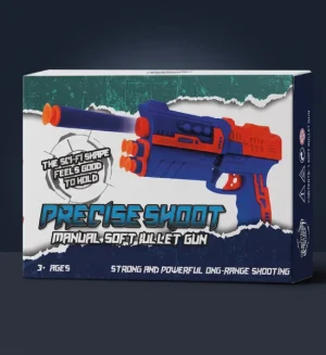 Kids Soft Bullet Blaster Toy Gun - Manual Shooting Toy with Foam Bullets - 958A